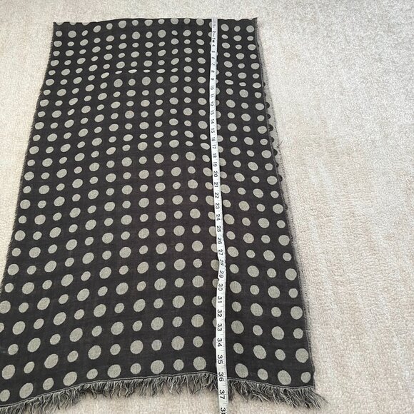 J. Crew Polka Dot Fringe Rectangle Scarf - Picture 7 of 7